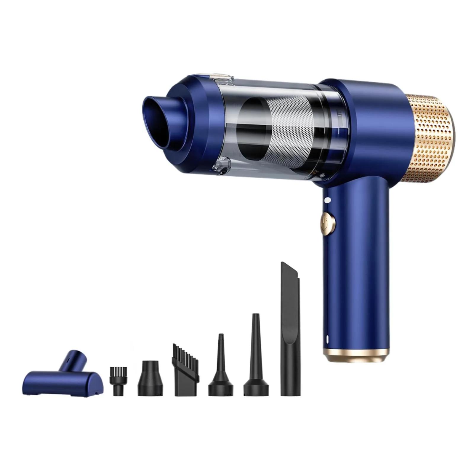 Handheld Cordless Car Vacuum 6500Pa Mini Vacuum Cleaner 2in1 Air Duster 60W Strong Suction for Keyboard Computer Home Appliances