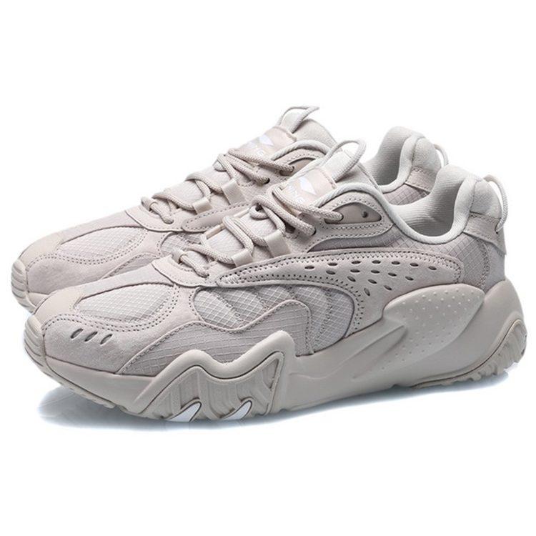Li Ning Cat Paw Lite Fabric Cushioning Slip Resistant Abrasion Resistant Low Top Running Shoes Men's Gray AGLQ107-2