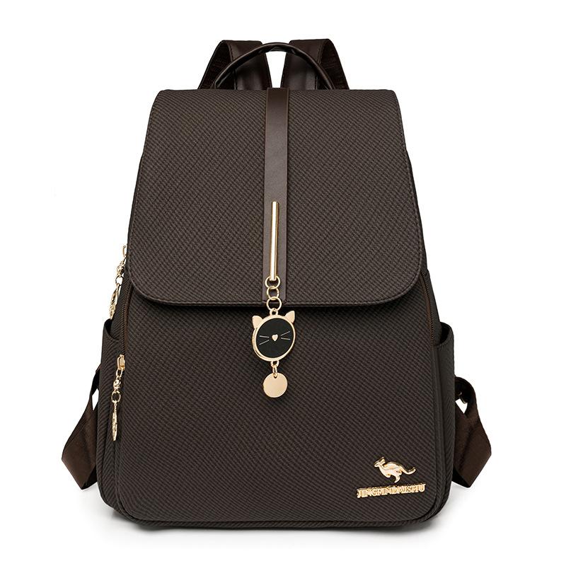 

Women Solid Color Backpack Outdoor Travel Backpack кофейный