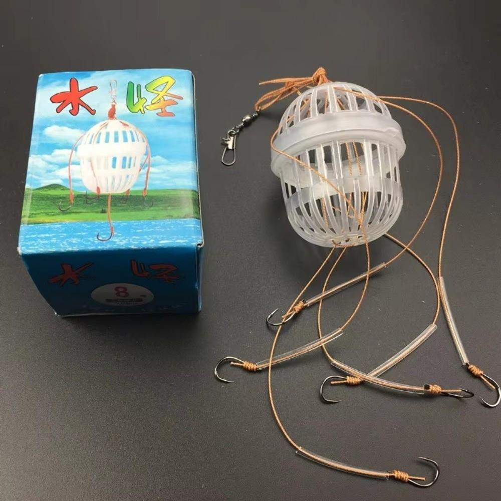 Plastics Fishing Hooks Carbon Steel Sea Box Hook New Explosion Baits Cage Tackle Tools