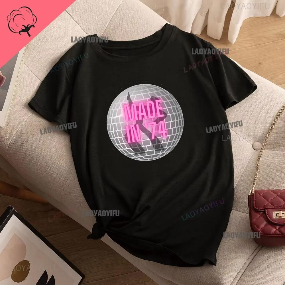 Vintage Funny Made in 1974 All Original Parts T Shirt Graphic Streetwear Short Sleeve Birthday Gifts Summer Cotton Tshirt Men