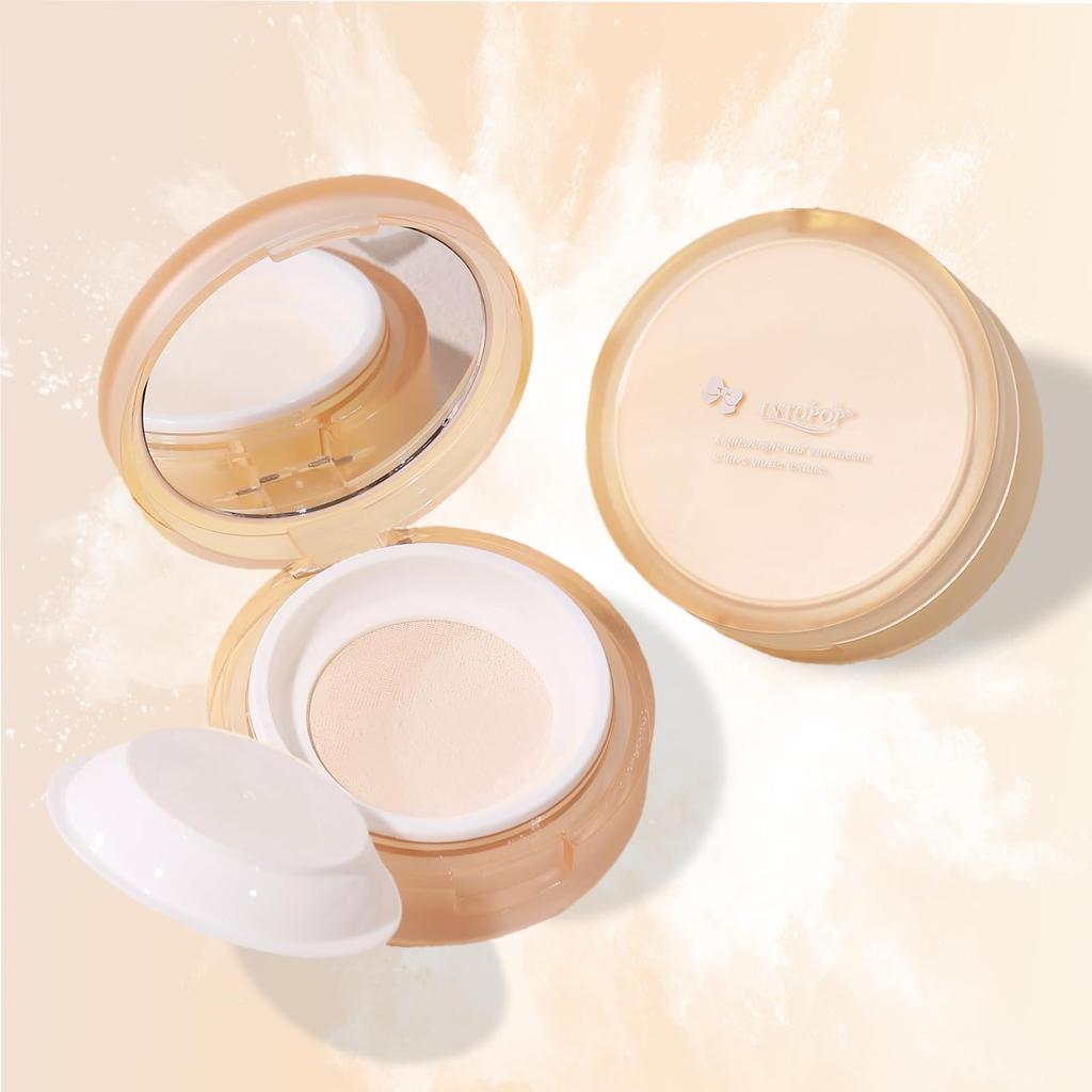 EXWICH Face Powder, Loose Powder, Prevents Shine, Covers Pores, Keeps Makeup in Place, and Provides a Natural Finish for Women (02-Natural)