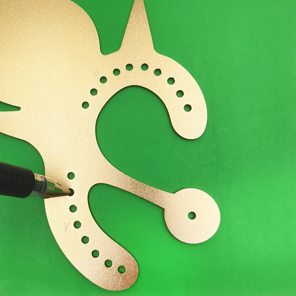 1 piece Multifunctional Dental Rubber Dam Punch Hole Board Rubber Dam Instrument Stainless Steel Teeth Whitening Tool