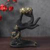 Buddha's Hand Sculpture Resin Candle Holder, Creative Decorative Candle Stand for Home, Bedroom, Living Room, and Study