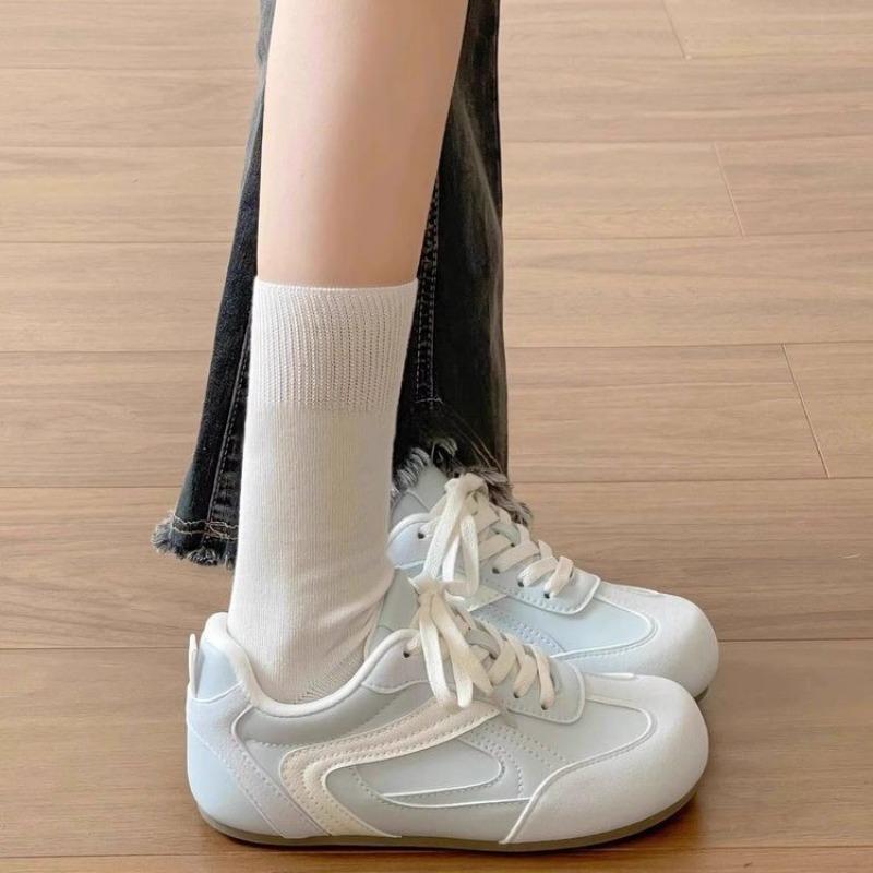 Ballet autumn versatile casual shoes student women's shoes niche ultra-light puff round head sneakers