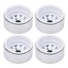 4pcs Metal 1.9 Inch Wheel Rims 10 Triangle Hole Hub for AXIAL SCX10 110 RC Climbing CarWhite