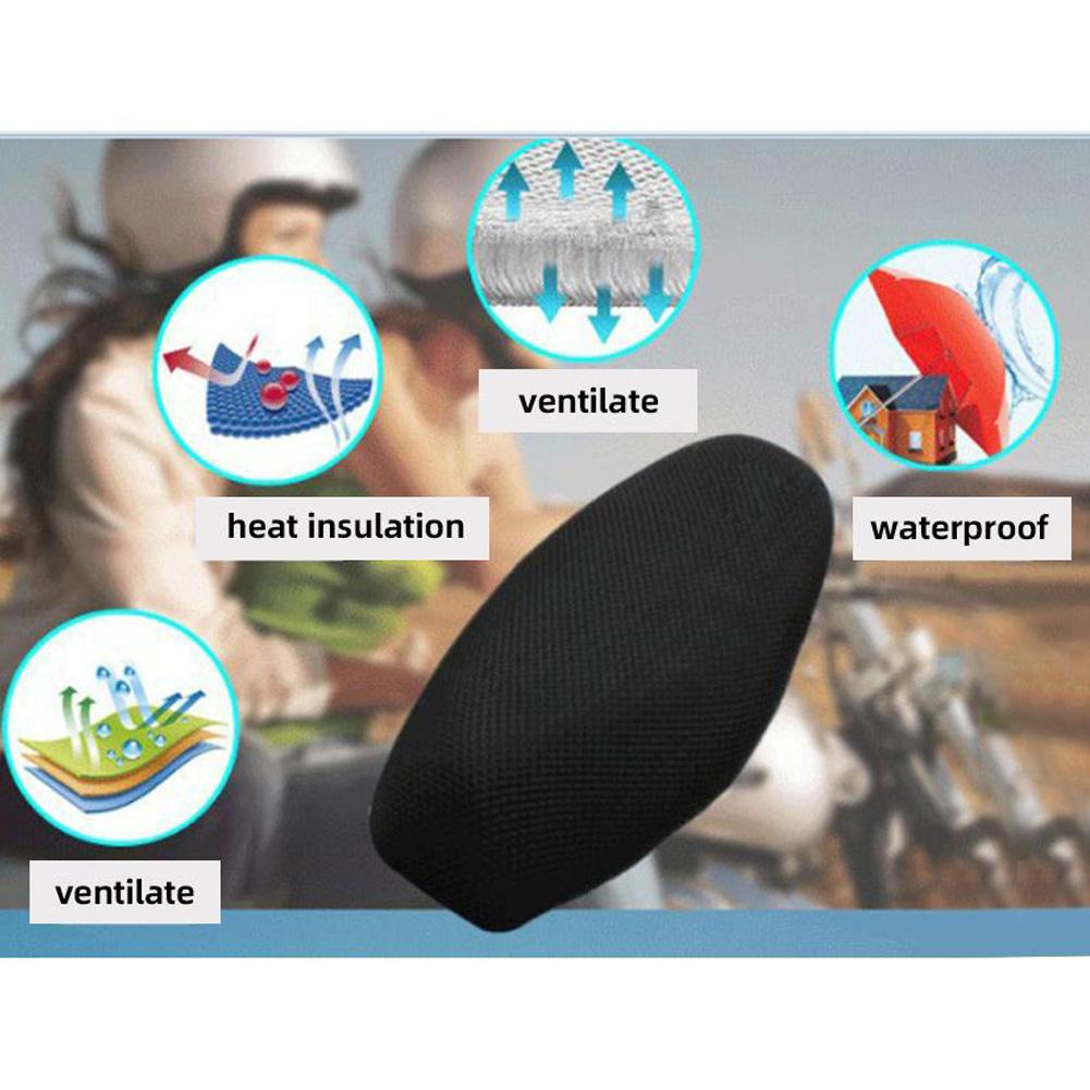 Motorcycle Seat Cover Breathable Summer Cool Honeycomb Design Ventilation Nonslip Motorbike Scooter Cushion Seat Cover Protector