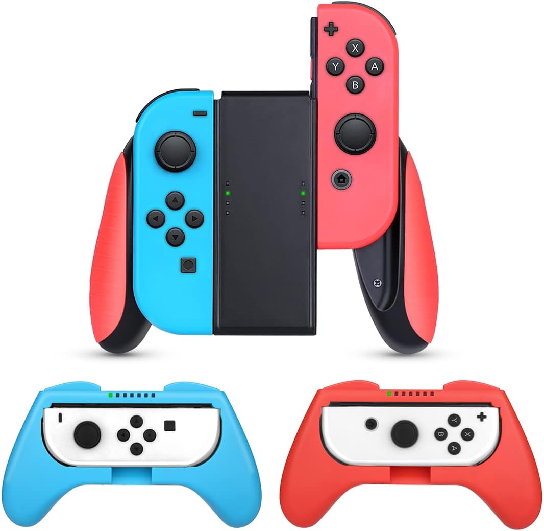 

Ручка совместима с Nintendo Switch/Switch OLED Joy-Con, 3 шт. в упаковке, износостойкий чехол для игрового контроллера Switch красный