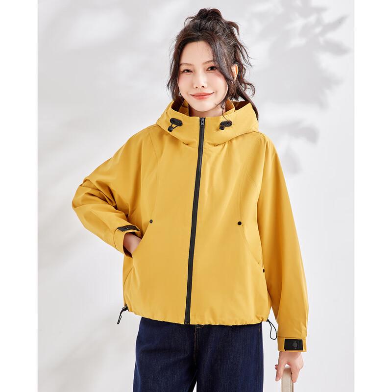 TERRE BLEUE Women's Autumn Windproof Hooded Jacket