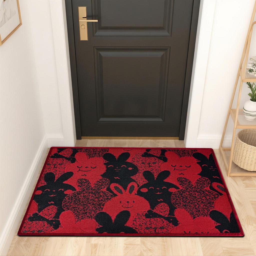 Household Floor Mat Simple and Absorbent Anti Slip Bathroom Floor Mat Toilet Floor Mat Carpet