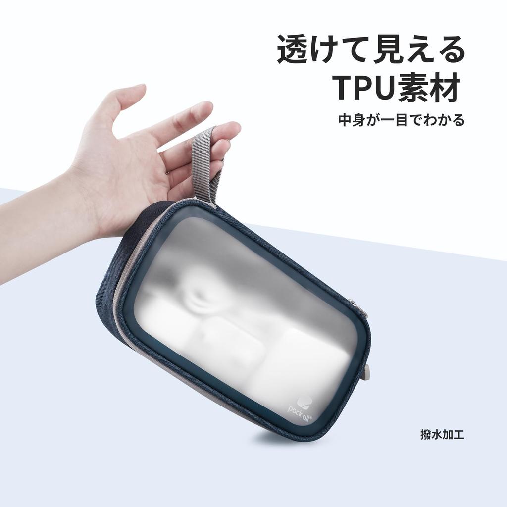 Pack All Gadget Translucent TPU Dustproof and Portable Storage Case for Small Business USB Flash SD Navy Pouch, Material, Water-Repellent, Items,