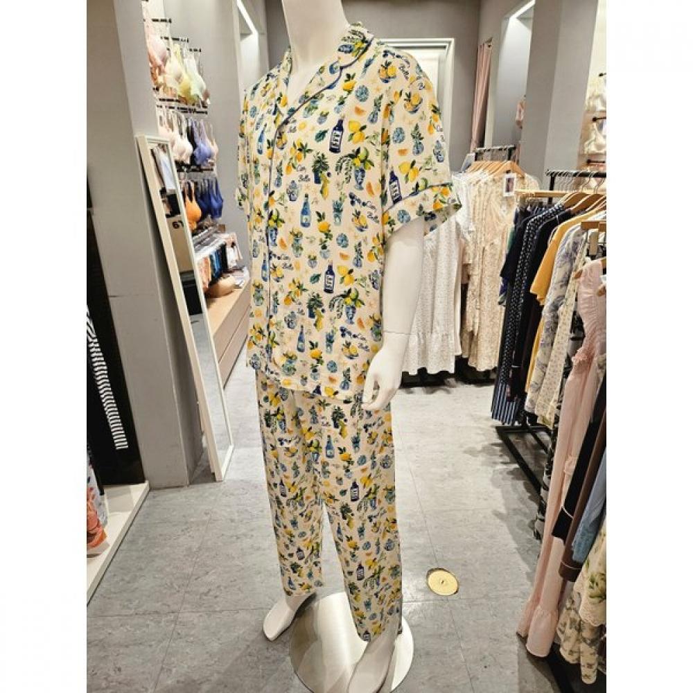 BARBARA Cream Flower Men Pajama Amp4619b