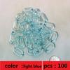 100 Pcs Rainbow C-Clips Plastic Chain Links, Bird Swing & Climbing Chain Cage Toy Clips & Hooks, Suitable for Sugar Glider, Rat