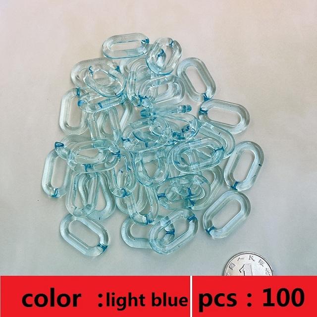 100 Pcs Rainbow C-Clips Plastic Chain Links, Bird Swing & Climbing Chain Cage Toy Clips & Hooks, Suitable for Sugar Glider, Rat