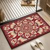 Ethnic Floral Pattern Non-Slip Diatom Mud Bathroom Mat - Water-Absorbing & Dirt-Resistant