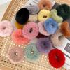 Fashion Hair Accessories 2026 New Colorful Fluffy Hair Band for Women Girls Ponytail Holder Hair Tie Plush Scrunchie Rubber Band