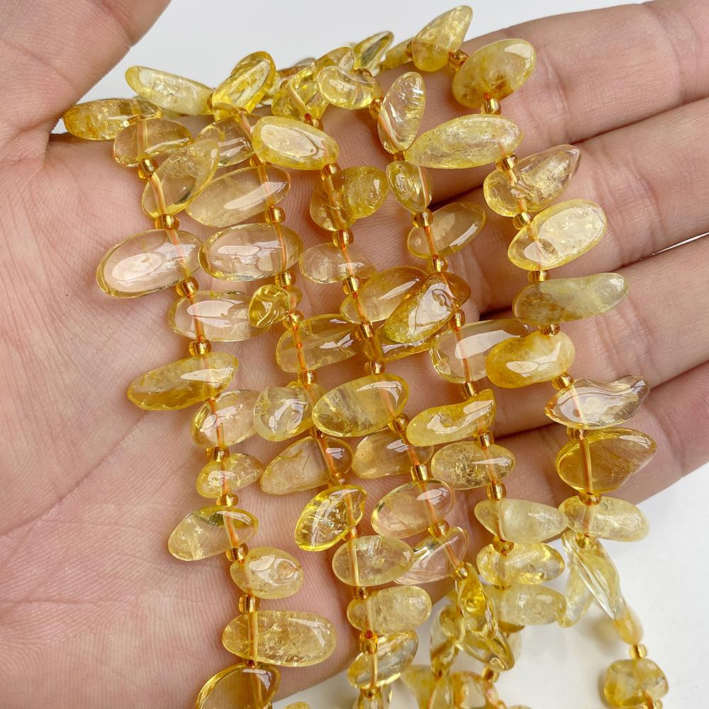 7-16mm Irregular Natrural Yellow Citrine Beads Charm Loose Chip Spacer Gems Crystal Beads For Jewelry Making Accessories