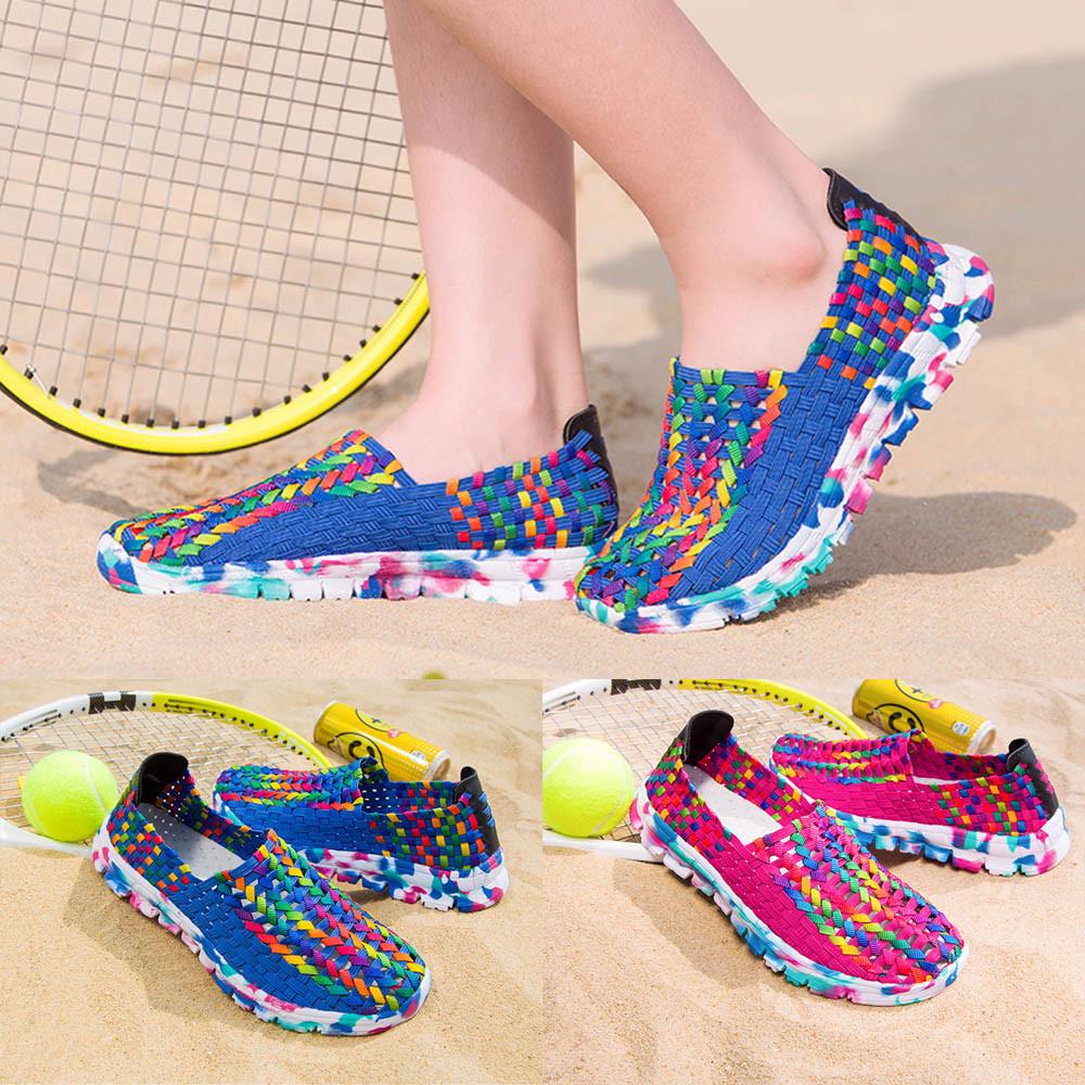 Snowlike Fashion Ladies Breathable Flat Bottom Non-Slip Mash Shoes Casual Woven Shoes Snowlike Fashion Ladies Breathable Flat Bottom Non-Slip Mash Shoes Casual Woven Shoes