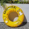 Factory wholesale small yellow duck children's thickened swimming ring baby cartoon inflatable anti-rollover armpit ring