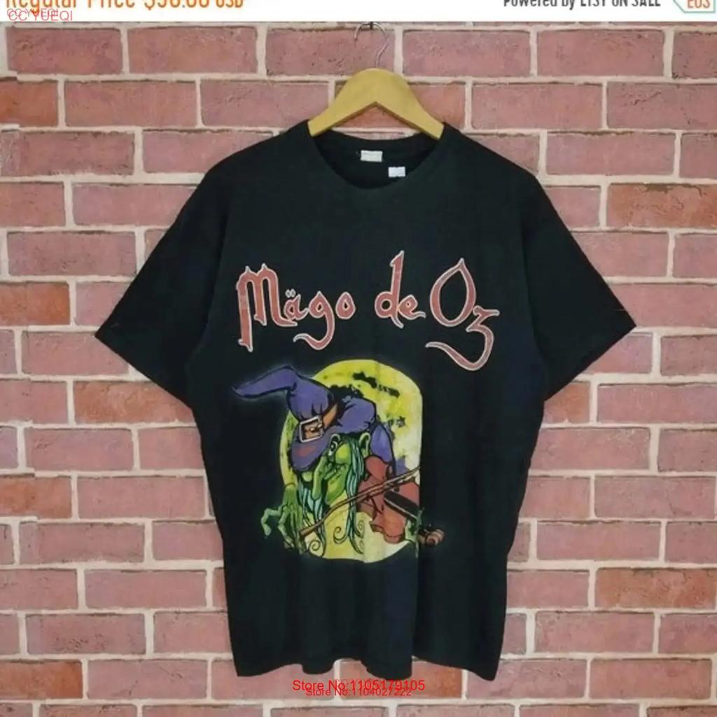 Vintage Mago De Oz Band Metal Concert T Shirt Large Size Vintage Stylish Casual Slightly Graphic Designer Clothes