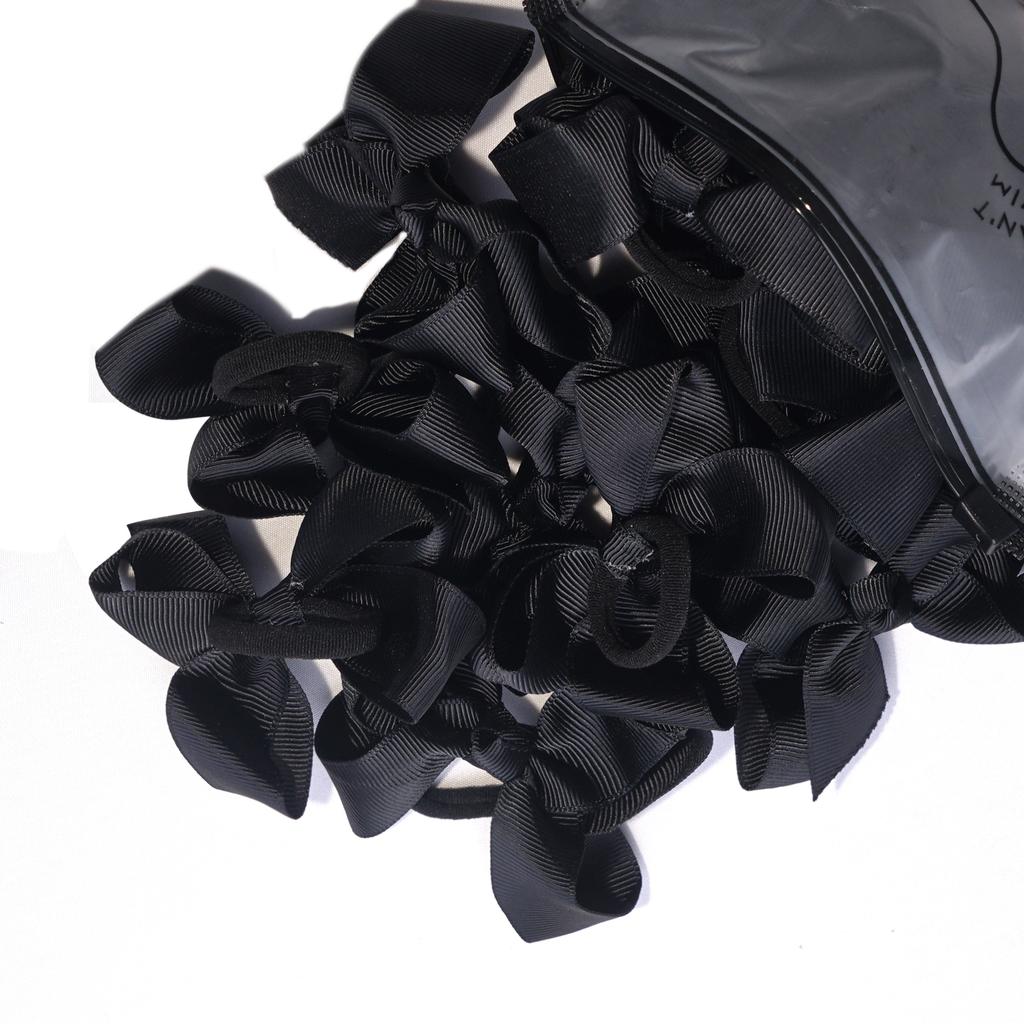 20PCS 3 Inches Baby Girls Mini Hair Bows Ties Elastic Hair Rubber Band Grosgrain Ribbon Hair Accessories for Kids Toddlers