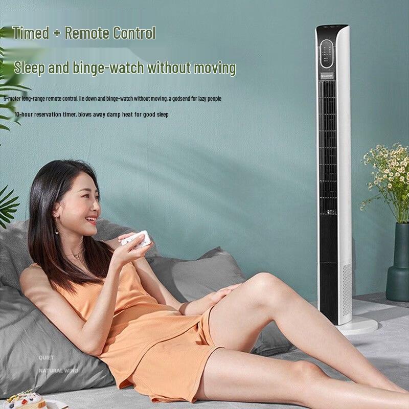 AIRMATE Silent Bladeless Tower Fan with Remote Control CN Plug (adapter Included)