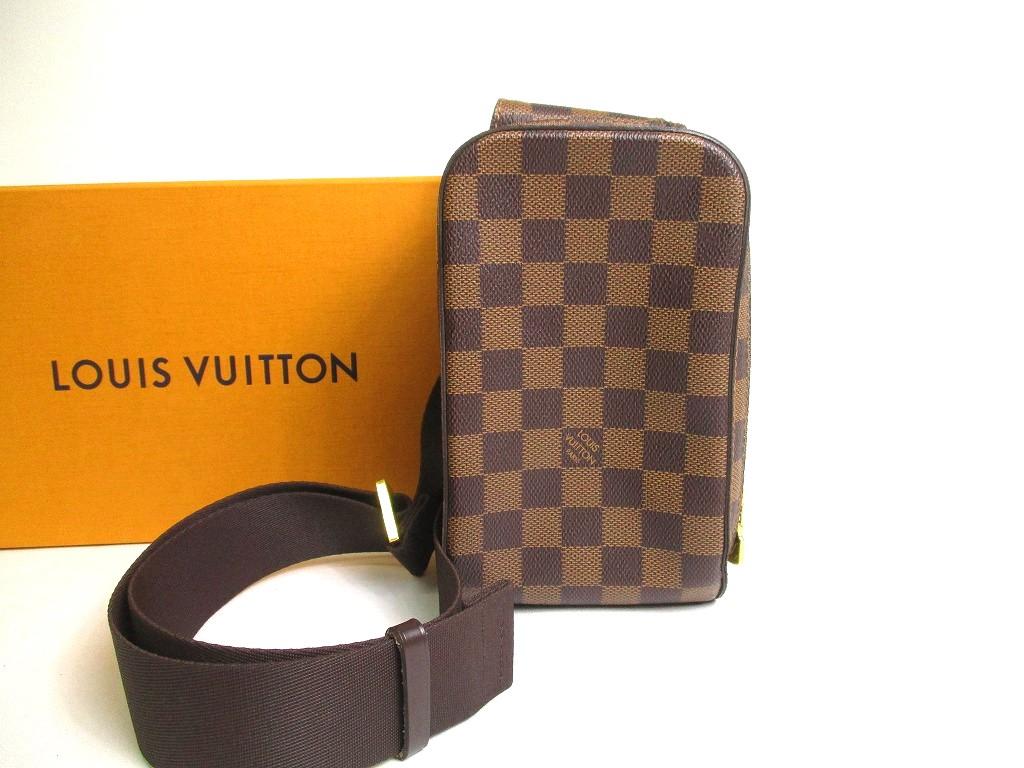

Автентичні коричневі шкіряні поясні сумки LOUIS VUITTON Damier Поясна сумка Geronimos #a528 Refurbished