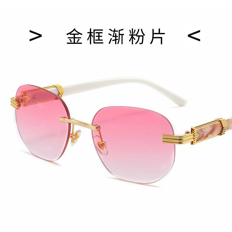 

Новые модные эллиптические солнцезащитные очки без оправы для мужчин в оправе в стиле хип-хоп, женские очки uv400, солнцезащитные очки с мраморным зерном, роскошные винтажные