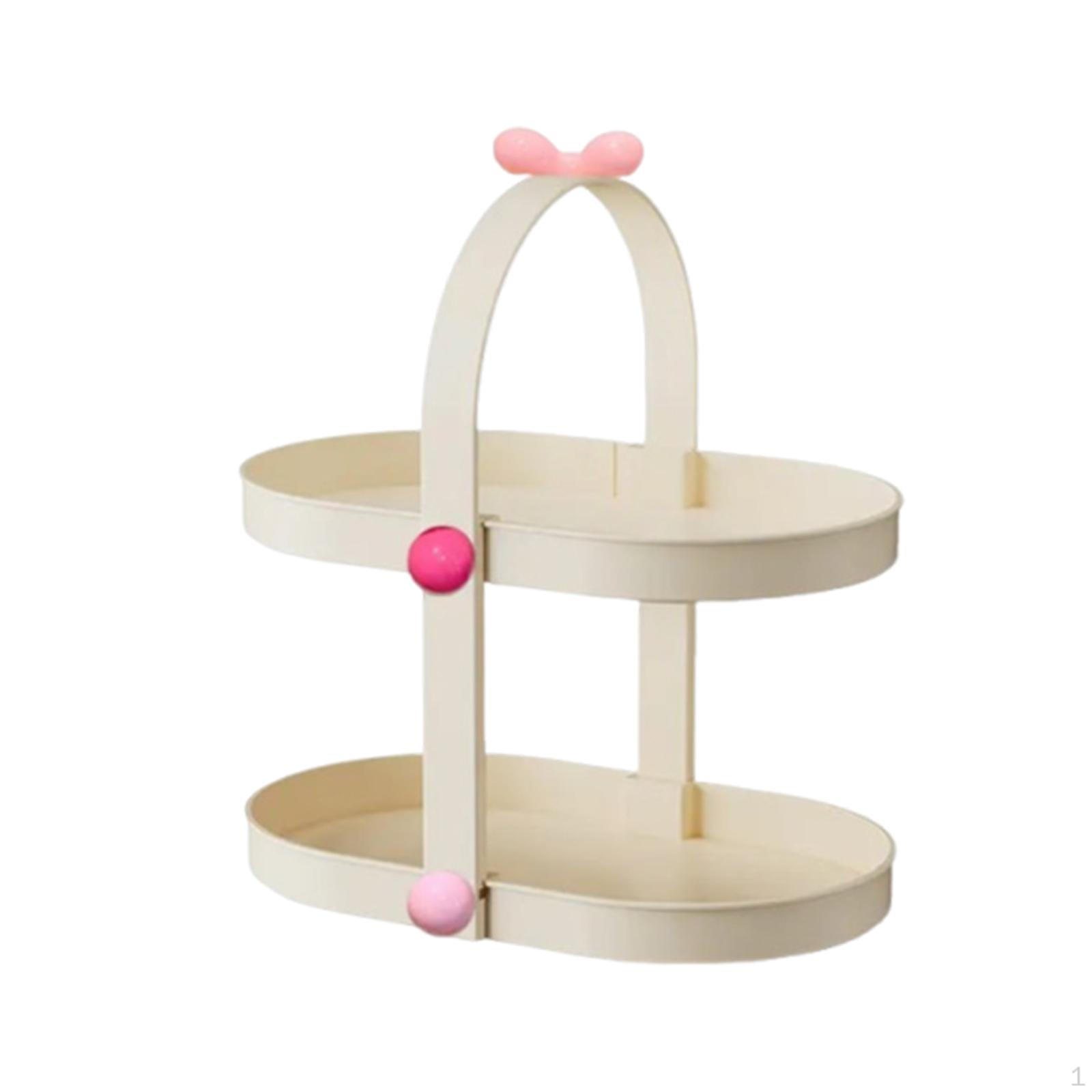 

Cosmetic Storage, Bathroom Organizer, Two-Tier Perfume Holder, Display Stand for Bedroom And Living білий