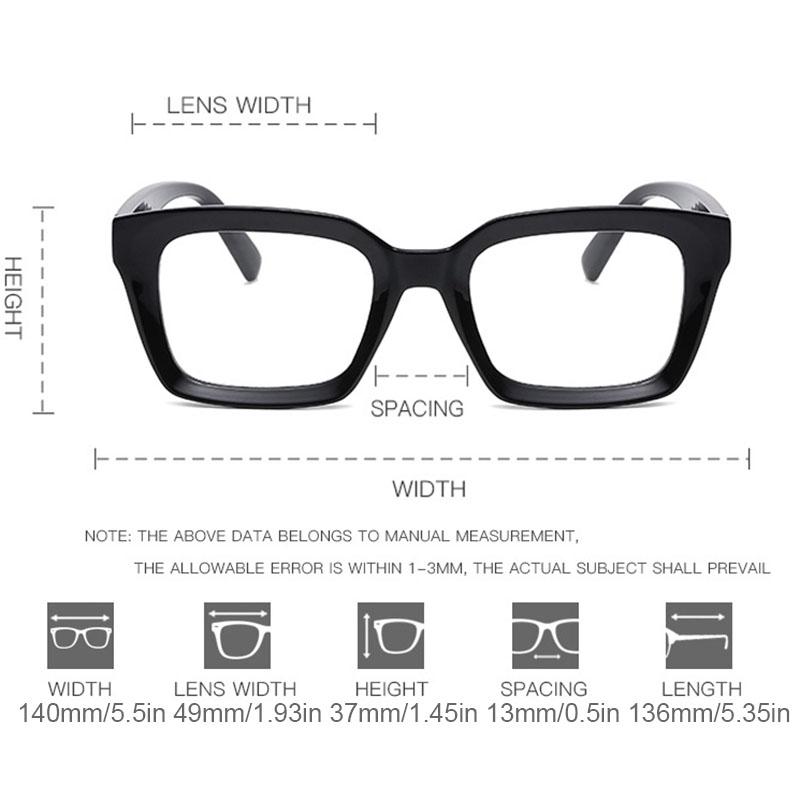 Monture Surdimensionnée Verres Clairs Lunettes de Lecture Anti Lumière Bleue Lunettes Carrées Vintage pour Presbytie Lunettes d'Ordinateur Anti Lumière Bleue Lunettes Unisexe