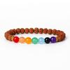Natural Wood Star Moon Bodhi Seeds Bead Bracelet Promotes Meditation Wisdom & Good Luck Fortune Enlightenment Harmony Jewelry
