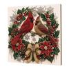 Kit per Creare Decorazioni da Parete Kit Artistico con Perle Finte di Natale, 20x20cm Pittura Natalizia Fai da Te Progetto di Artigianato Multidimensionale Diamanti 3D Scintillanti per Adulti, Festivo