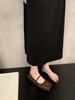 Flat bottom square head Mary Jane shoes, spring 2025 new commuter shallow mouth French with skirt pig nose single shoes