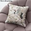 Original Crane  Floral Print Throw Pillow Covers Pattern Cushion Cover Suitable For Sofa Bedroom Car Pillow Cover