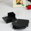 6Pcs/set Leather Coaster PU Leather Dining Table Mat Coffee Coaster Thermal Insulation Water Cup Mat