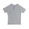 Men's Slim Fit Ribbed T-Shirt - Stretchy, Tight-Fitting, Round Neck, Short Sleeve, Muscle-Defining Fitness Tee