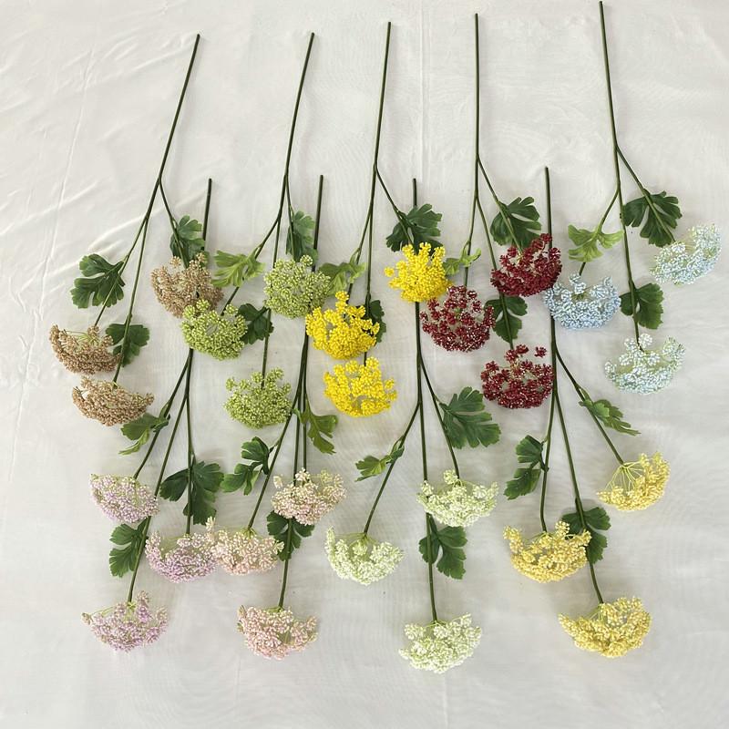3 Rice Head Fruit Faux Plants Flocked Stems Wedding Decor Props Photography