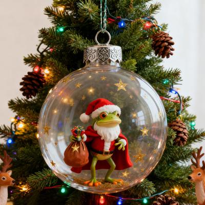 2026 Christmas Ball Ornament Set Handcrafted 3D Frog Ornament Different Frogs Theme Holiday Decorations