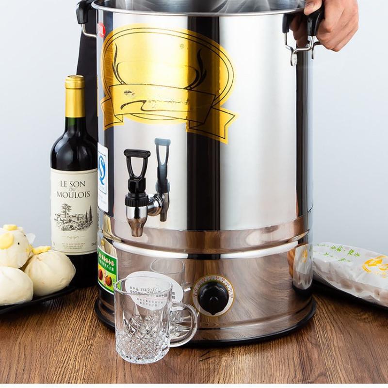 Edelstahl Elektrischer Heizwasser Eimer Großes Fassungsvermögen Gewerblicher Wasserkocher Haushalt Isolierter Eimer