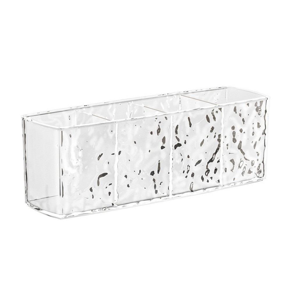 Multi Functional Makeup Brush Storage Tube Transparent Divided Storage Kitchen белый
