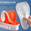 4D Cloud Tech PU Massage Arch Support Insoles - Men's High Elastic, Shock Absorbing, Deodorizing Sports Shoe Pads