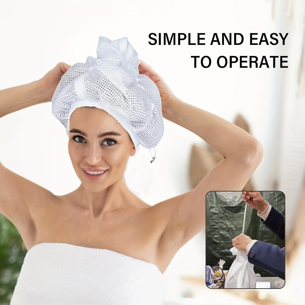 Net Plopping Cap for Drying Curly Hair