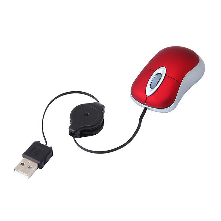 Children's Wired Mini Mouse with USB Retractable Cable – Creative Computer Peripheral for Laptops