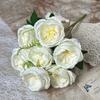 Artificial Rose Bouquet 7 Head Realistic Fake Flower Home Office Wedding Party Table Centerpiece