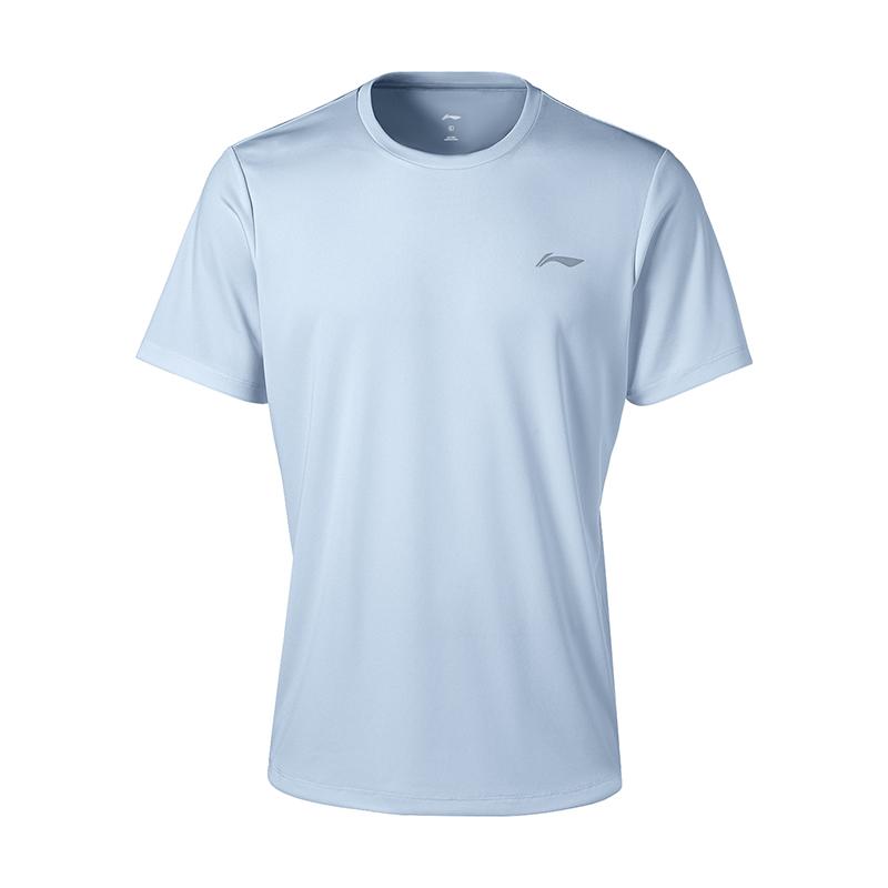 

Li-Ning Fashionable Versatile Skin-Friendly Comfortable Short Sleeve T-Shirt Men Tops Sky-Blue ATSW833-5 S