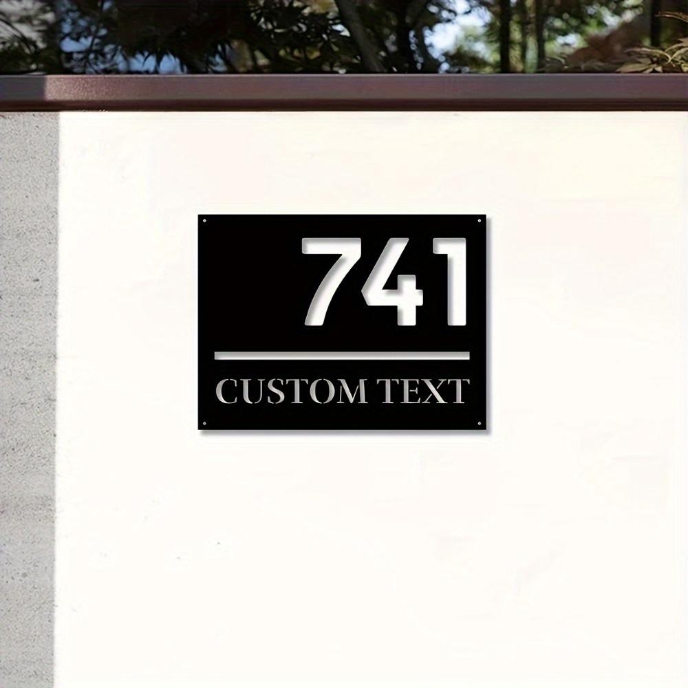 Exclusive Handmade Custom Metal House Number Sign Tailored Address Plaque Wall Mount Indoor Outdoor Decor Housewarming Gift