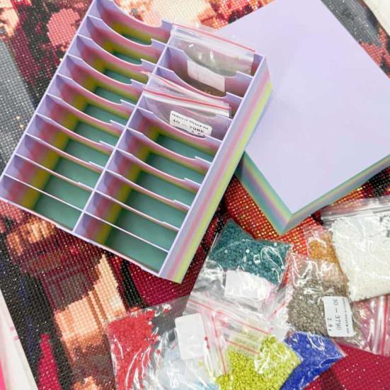 Bead Storage Container Diamond Art Storage Case with 20 Compartments Rhinestone Painting Organizer for Craft Enthusiasts