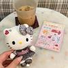 Gray Leopard Print Collection Cartoon Kt Cat hot Uniform Kitty Plush Doll Keychain Schoolbag Plushie Pendant Keyring Gift