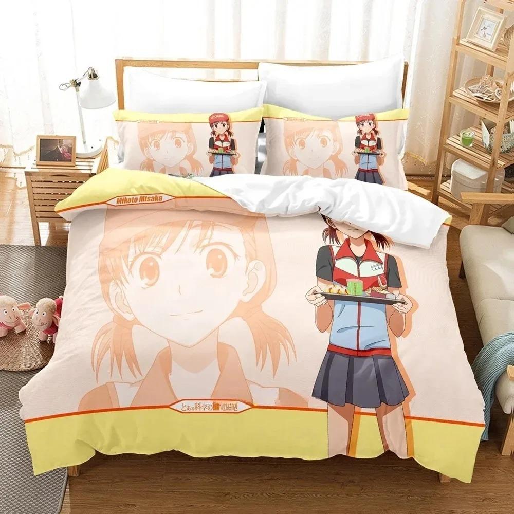 3D Printed Anime A Certain Magical Index Bedding Collection Single Twin Full Queen King Size Bed Collection Adult Kid Bedroom Duvetcover Collections