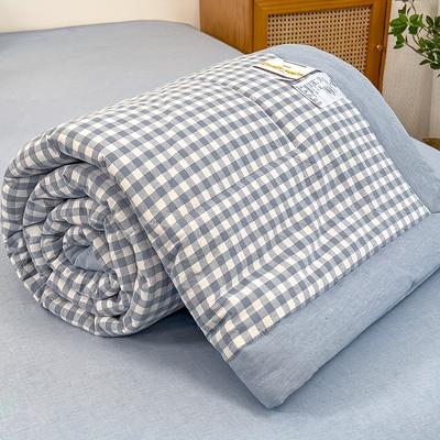 4 Seasons Universal Thin Quilt, Plaid Summer Cool Quilt, Soft Skin-Friendly Air-Conditioning Quilt, Single And Double Microfiber Filled Quilt